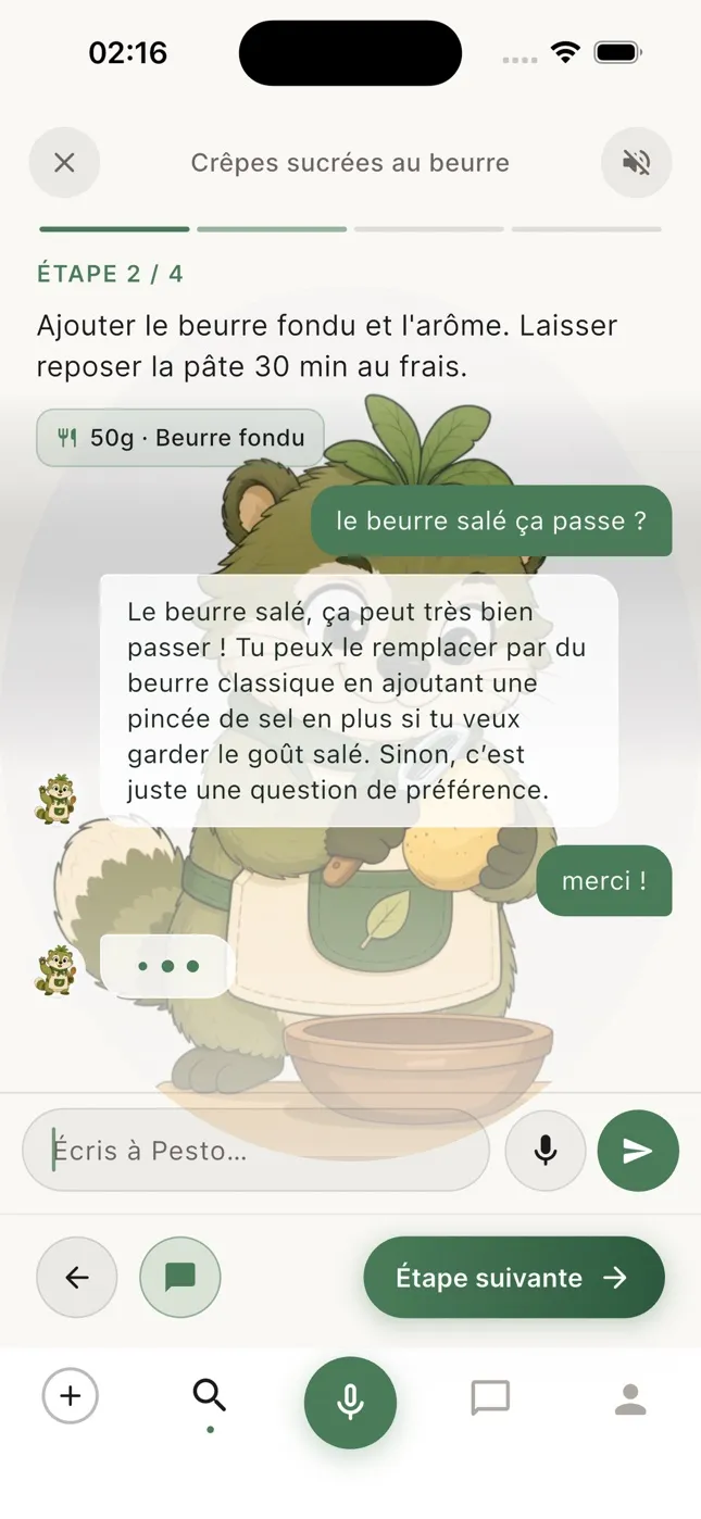 Mode cuisine pas à pas : Pesto répond à une question sur le beurre salé